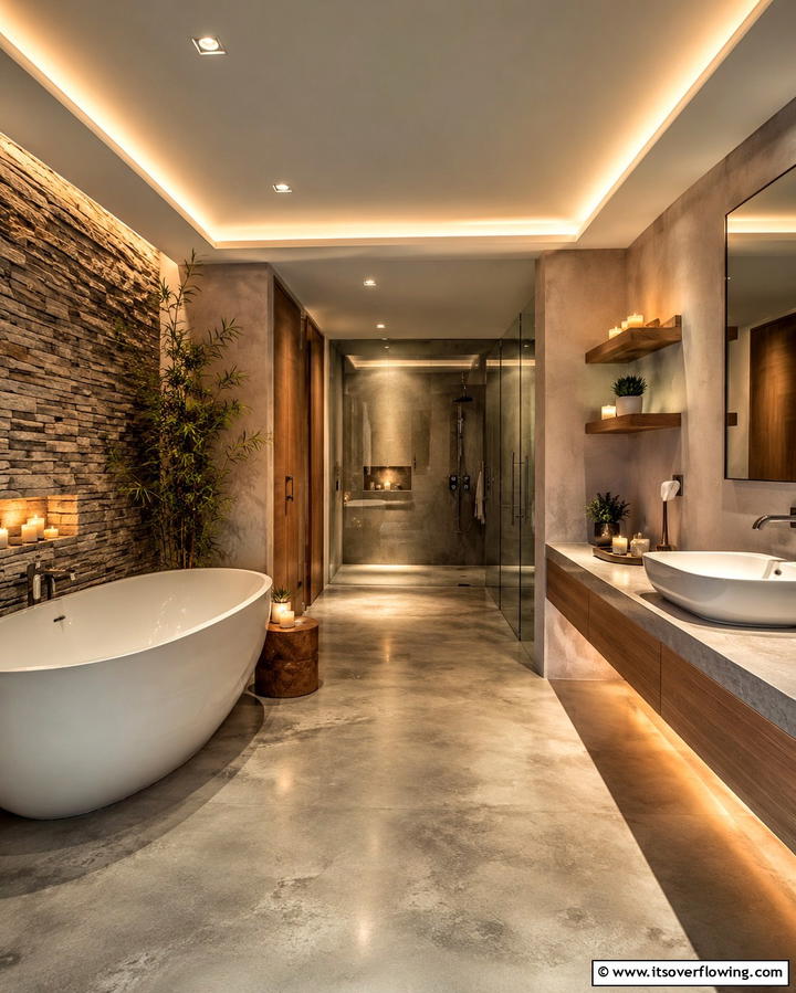 Cove Lighting for a Subtle Glow - 25 Bathroom Ceiling Lighting Ideas to Brighten Your Space