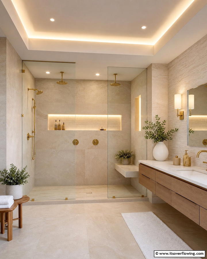 Cove Lighting - 20 Shower Lighting Ideas for a Bright and Inviting Bathroom