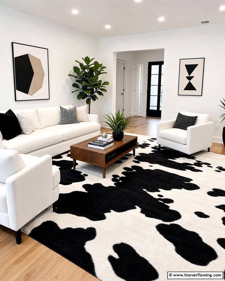 Cow Print Area Rug - 25 Cow Print Room Decor Ideas- Fun & Trendy Designs