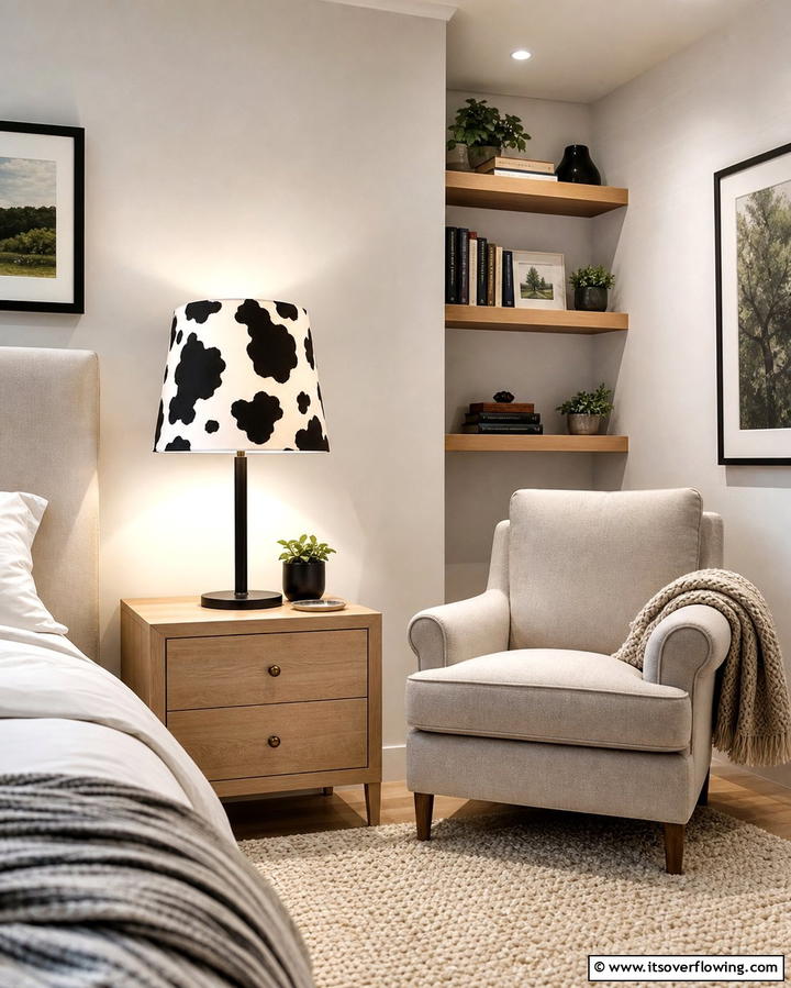 Cow Print LampshadeExact - 25 Cow Print Room Decor Ideas- Fun & Trendy Designs