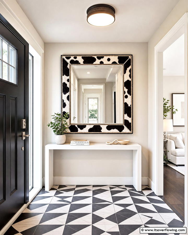 Cow Print Mirrors - 25 Cow Print Room Decor Ideas- Fun & Trendy Designs