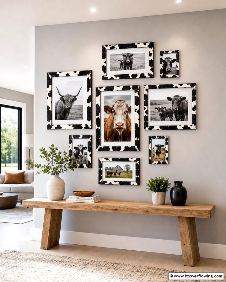 Cow Print Photo Frames - 25 Cow Print Room Decor Ideas- Fun & Trendy Designs