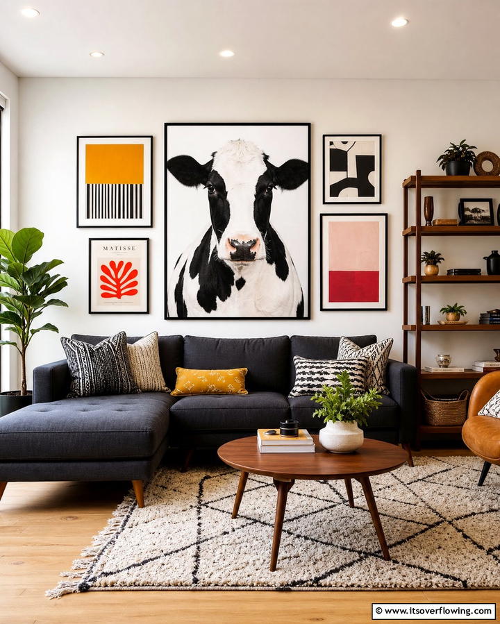 Cow Print Wall Art - 25 Cow Print Room Decor Ideas- Fun & Trendy Designs