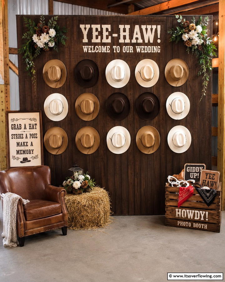 Cowboy Hat Photo Props - 25 Western Wedding Ideas for a Rustic Celebration