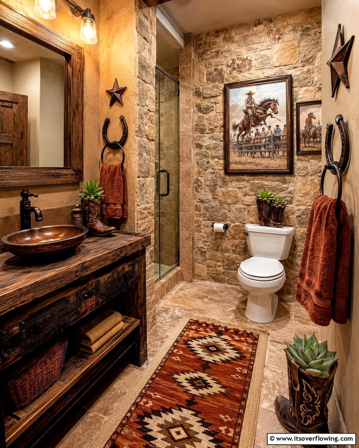 Cowboy Themed Accessories - 20 Western Bathroom Ideas for a Rustic and Relaxing Retreat
