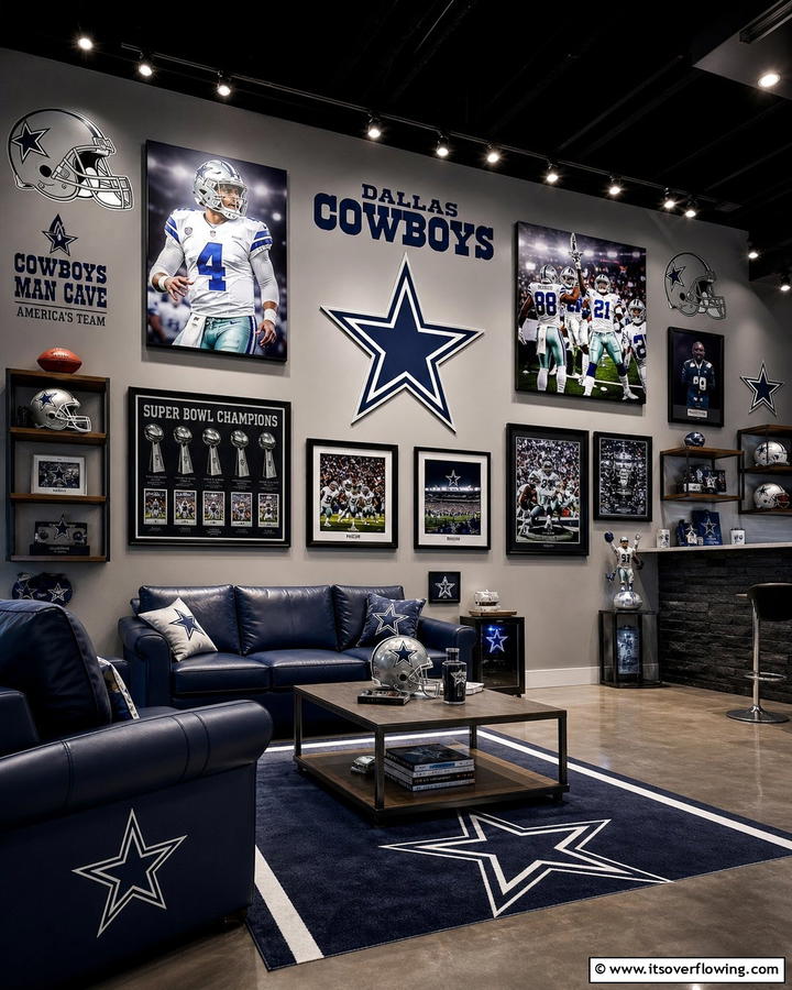 Cowboys Wall Art - 20 Dallas Cowboys Man Cave Ideas for True Fans