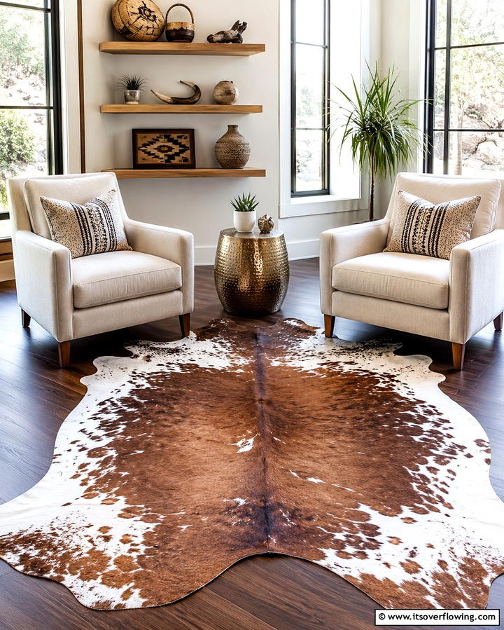 Cowhide Rugs - 30 Bold Southwestern Decor Ideas for Modern Homes