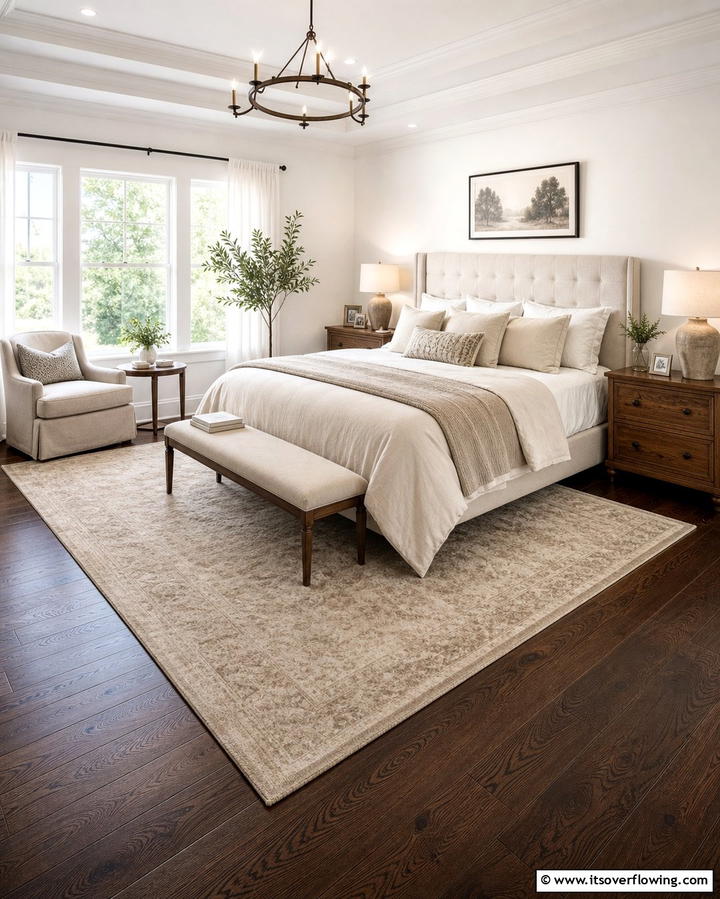 Cozy Ambiance with Dark Walnut Floors in Bedrooms - 25 Dark Walnut Floors for Rooms with Timeless Appeal
