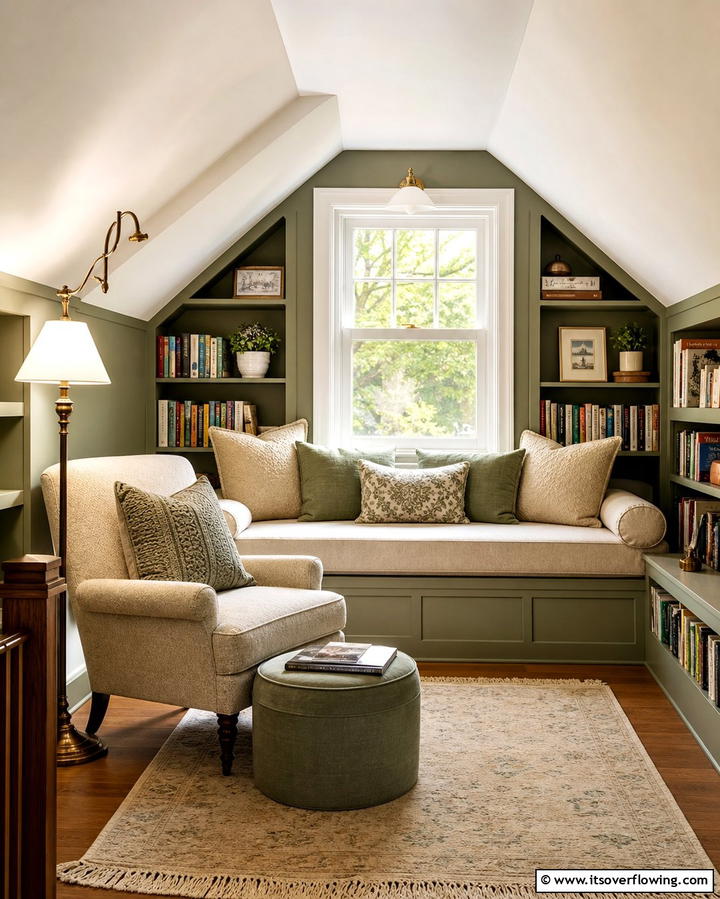 Cozy Attic Reading Nook - 25 Creative Attic Room Ideas for Cozy Spaces