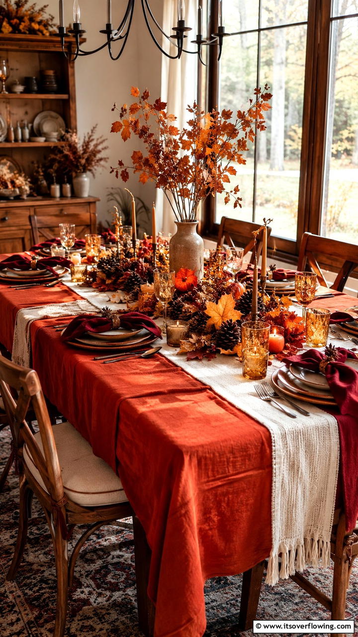 Cozy Autumn Warmth - 21 Beautiful Thanksgiving Table Settings for Holiday Meals