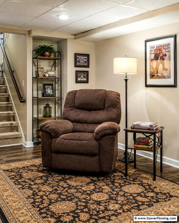 Cozy Basement Recliner - 30 Functional Basement Furniture Ideas for Multi-Use Spaces