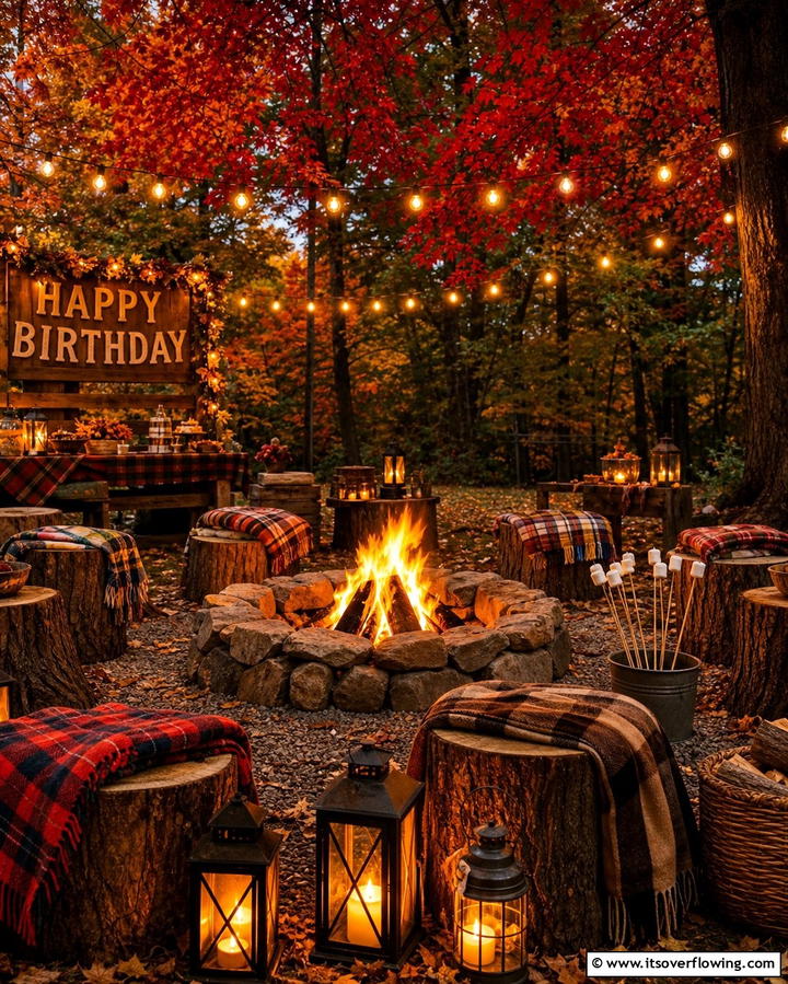 Cozy Bonfire Gathering - 25 Fall Birthday Party Ideas for a Seasonal Celebration