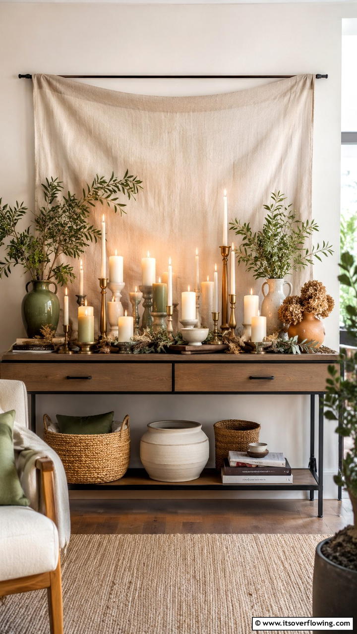 Cozy Candle Arrangements - 30 Friendsgiving Decor Ideas for Festive Gatherings