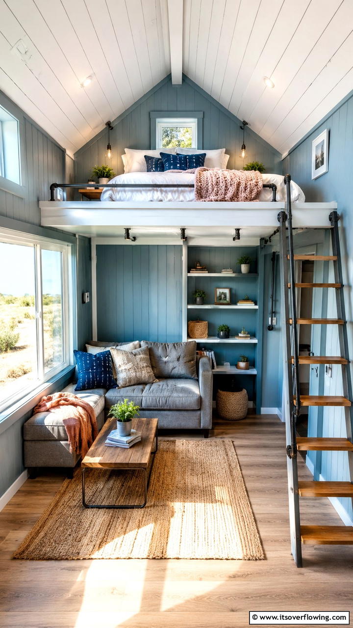 Cozy Container Loft Bedroom - 30 Container Home Ideas for Sustainable Living