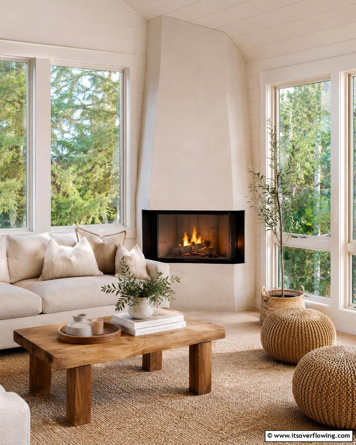 Cozy Corner Fireplace - 25 Sunroom With Fireplace Ideas for Cozy Gatherings