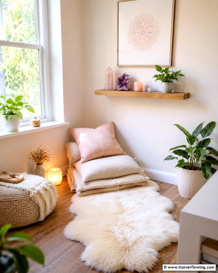 Cozy Corner Meditation Space - 25 Meditation Room Ideas for Peaceful Retreats