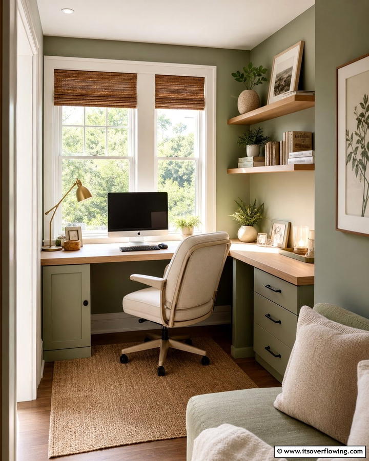 Cozy Corner Nook Office - 21 Small Home Office Ideas for Productive Workspaces