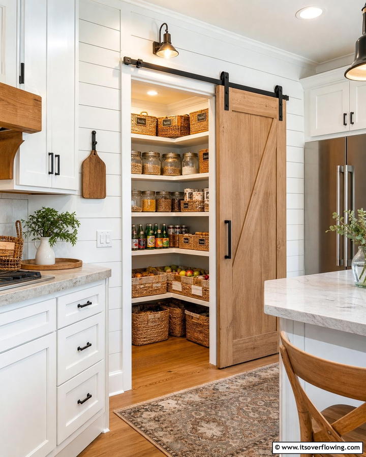 Cozy Corner Pantry - 20 Cozy Kitchen Ideas to Make Your Space Warm and Inviting
