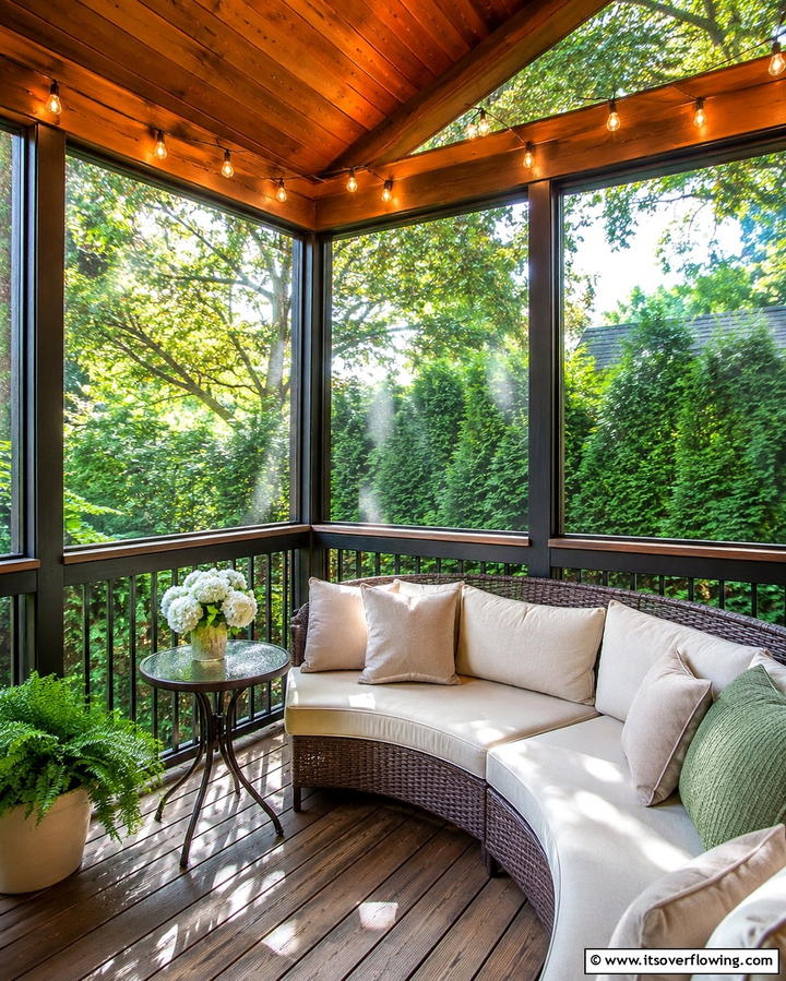 Cozy Corner Screened Deck - 30 Screened-in Deck Ideas for Bug-Free Outdoor Living