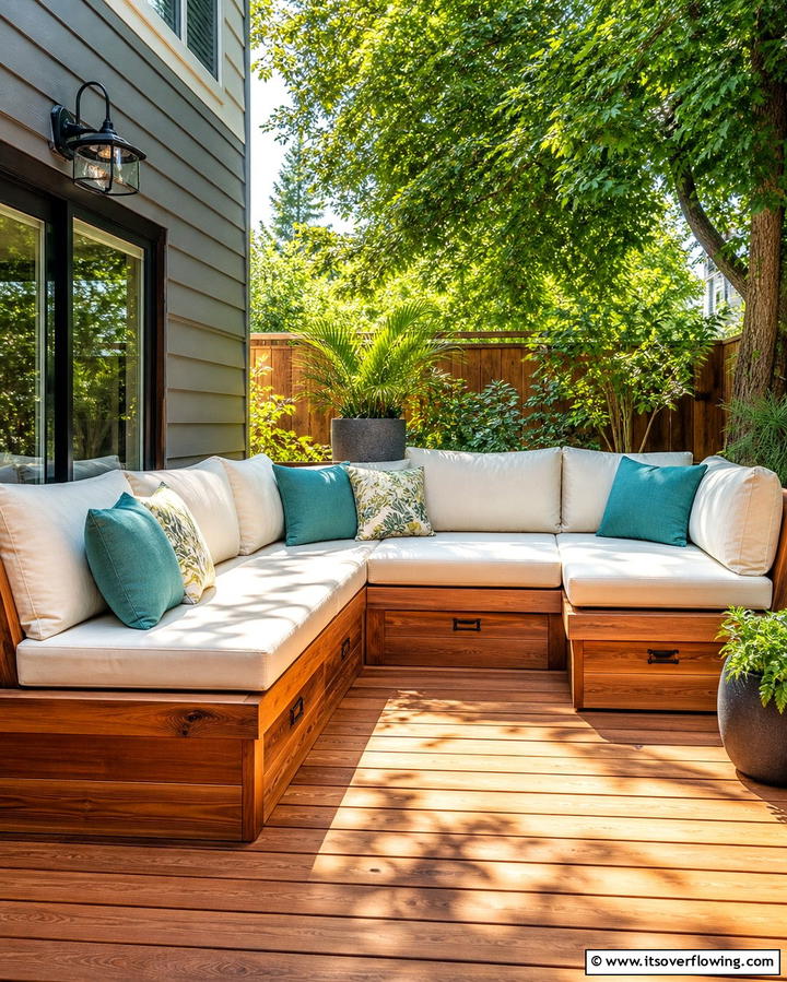 Cozy Corner Seating - 25 Small Deck Ideas to Maximize Your Outdoor Living Space