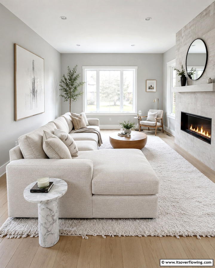 Cozy Corner Sectional Setup - 25 Living Room Ideas With Sectionals and Fireplace