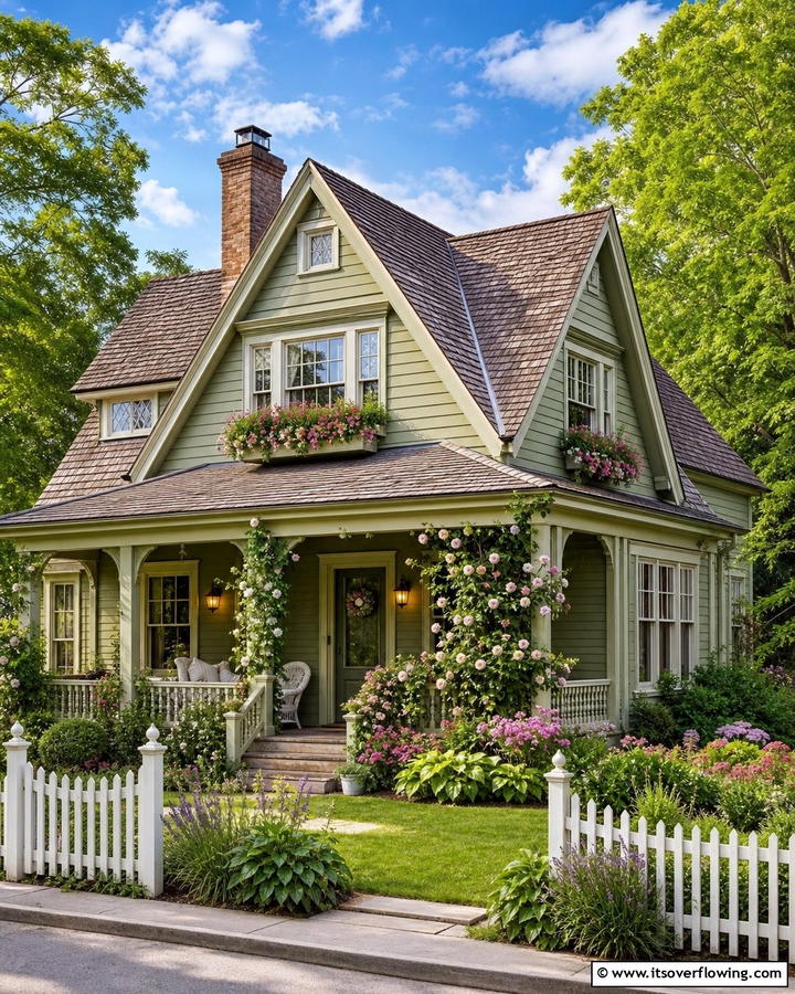 Cozy Cottage Sage Style - 21 Sage Green Exterior Home Designs for Curb Appeal Refresh