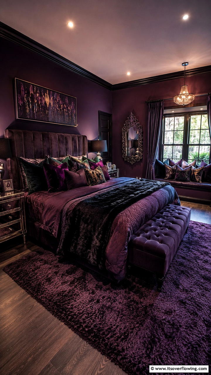 Cozy Dark Retreat - 30 Dark Bedroom Ideas- Moody and Sophisticated Retreat