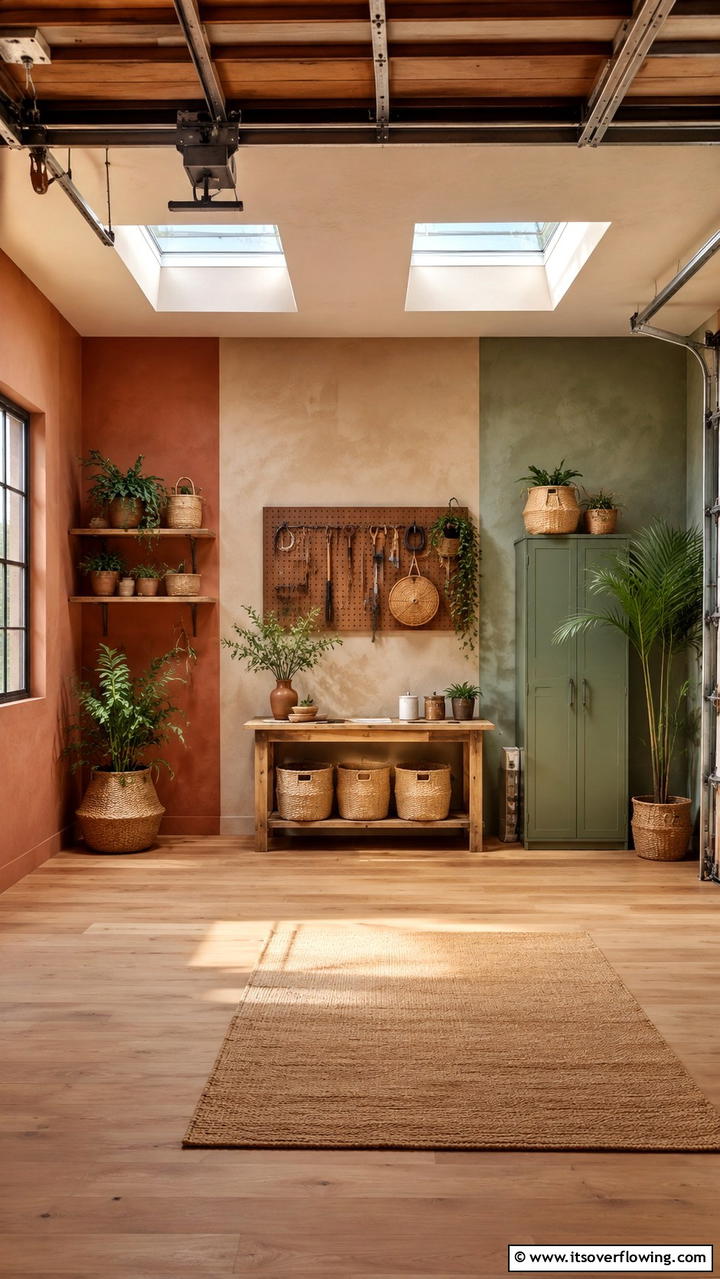 Cozy Earthy Tones - 30 Creative Garage Wall Paint Ideas for a Fresh Look