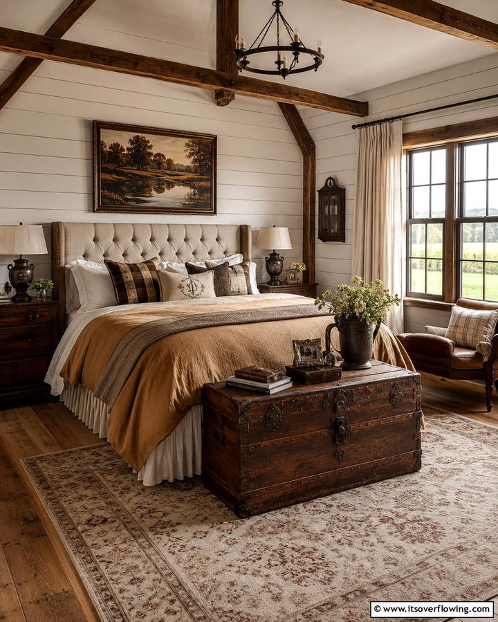 Cozy Farmhouse Elegance - 30 Charming Cottage Bedroom Decor Ideas for a Rustic Retreat