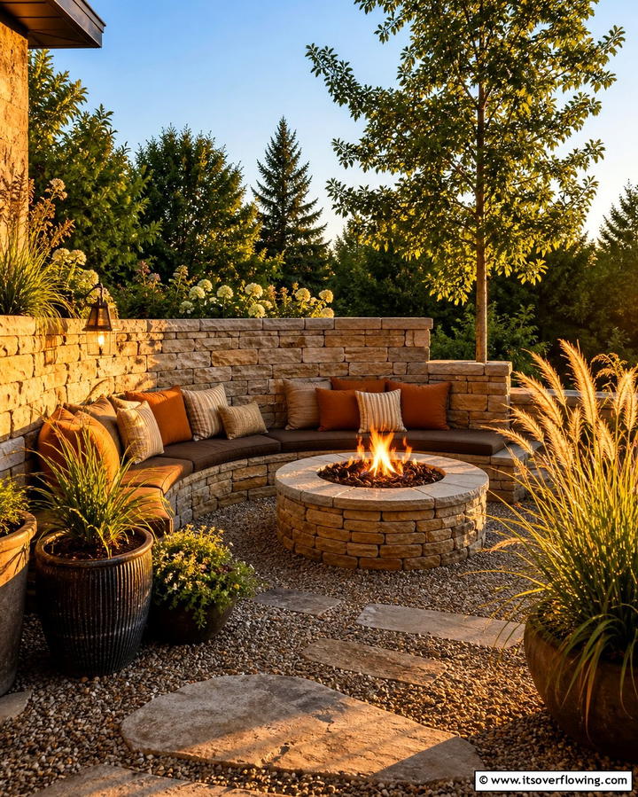 Cozy Fire Pit Corner - 21 Small Patio Design Ideas to Create an Outdoor Oasis