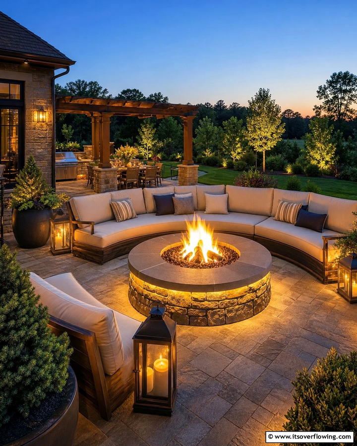 Cozy Fire Pit Gathering - 20 Patio Extension Ideas to Enhance Your Outdoor Living Space