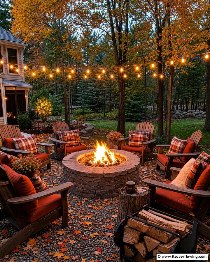 Cozy Fire Pit Gatherings - 21 Fall Outdoor Decorating Ideas for a Cozy Vibe