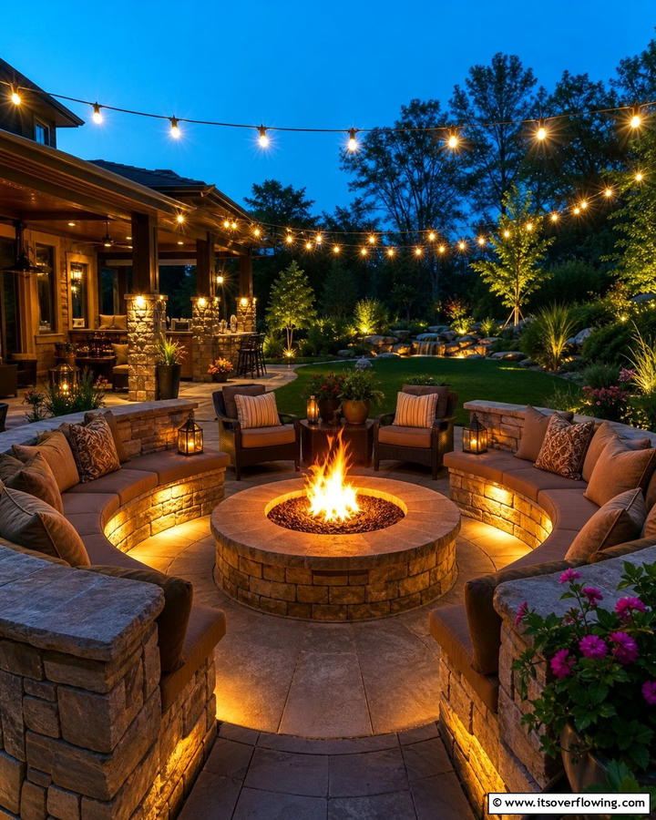 Cozy Fire Pit Oasis - 21 Backyard Patio Ideas for Creating Your Perfect Outdoor Oasis