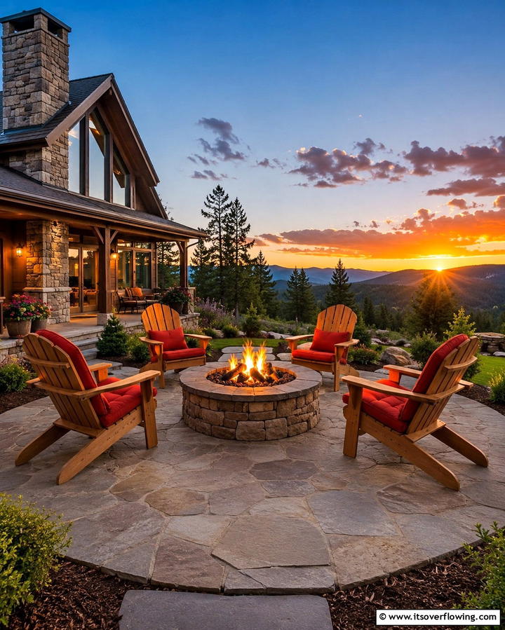 Cozy Fire Pit Seating Area - 25 Front Yard Patio Ideas to Enhance Your Outdoor Space