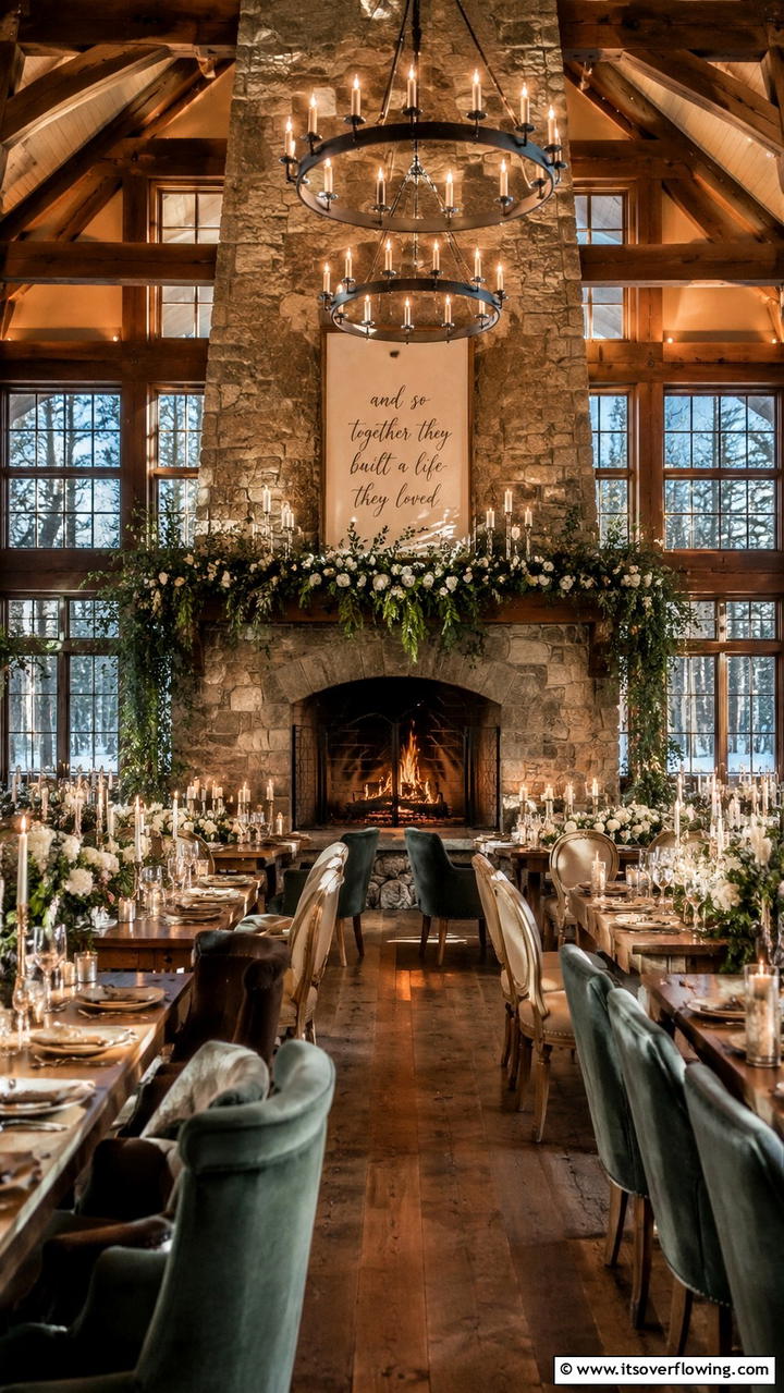 Cozy Fireplace Celebration - 21 Winter Wedding Ideas for a Magical Seasonal Celebration