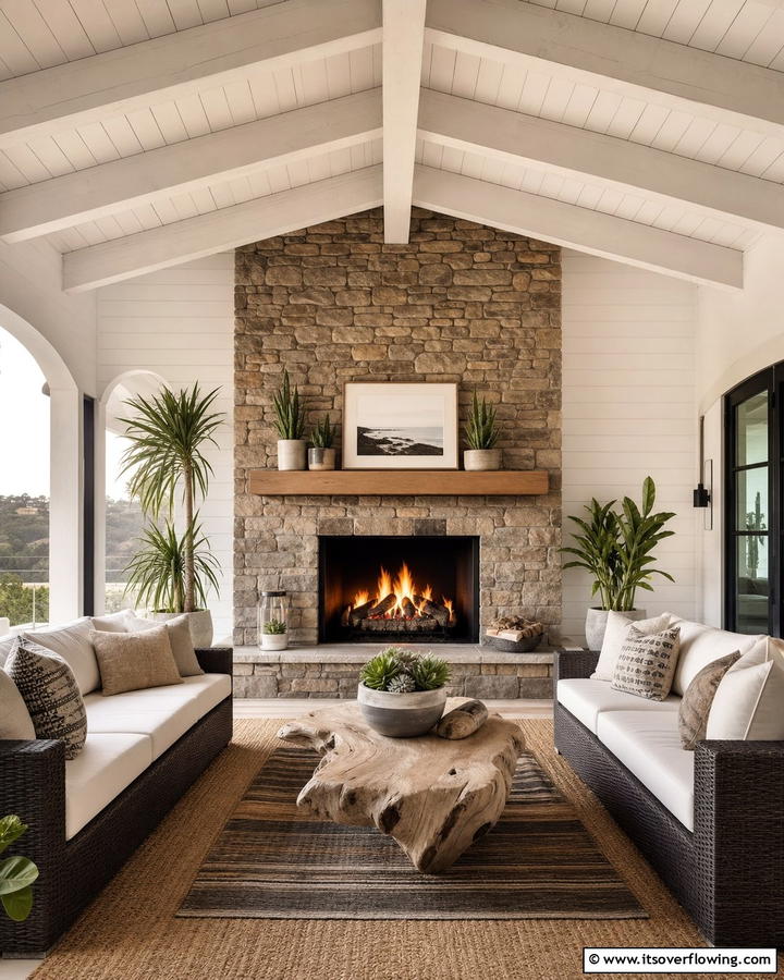 Cozy Fireplace Feature - 25 California Room Design Ideas for Indoor-Outdoor Living