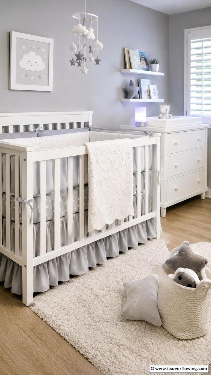 Cozy Grey Crib Bedding Options - 30 Grey Nursery Ideas- Calming & Modern Baby Room Designs
