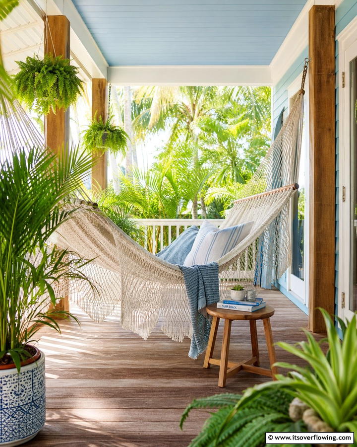 Cozy Hammock Haven - 21 Back Porch Ideas for Cozy and Functional Outdoor Spaces