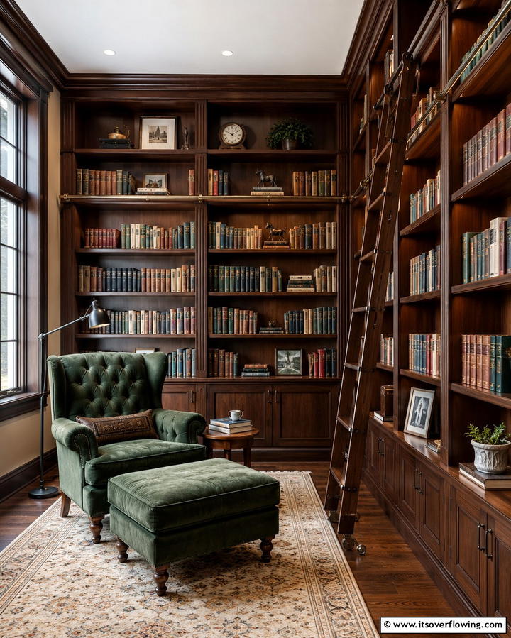 Cozy Home Library - 30 Garage Makeover Ideas to Transform Your Space