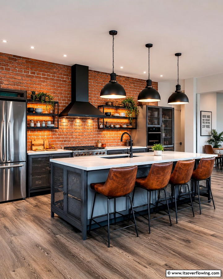 Cozy Industrial Fusion - 30 Grey and White Kitchen Ideas for Timeless Monochromatic Design