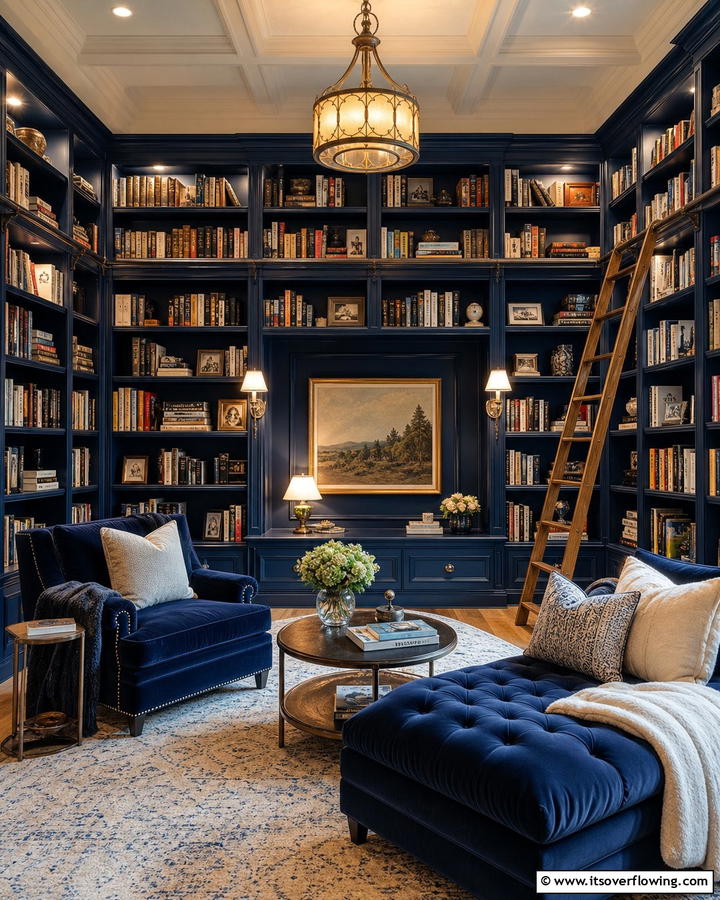 Cozy Library Lounge - 21 Bonus Room Ideas to Maximize Unused Spaces