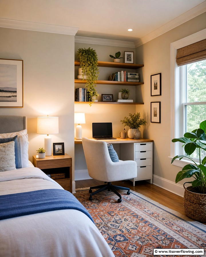 Cozy Nook Integration - 21 Functional Bedroom Office Ideas for Productive Spaces