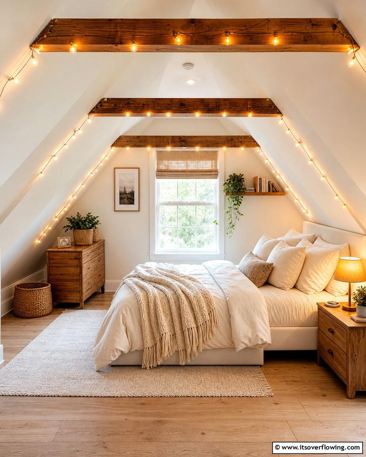 Cozy Nook with Slanted Ceilings - 25 Attic Bedroom Ideas to Transform Your Space