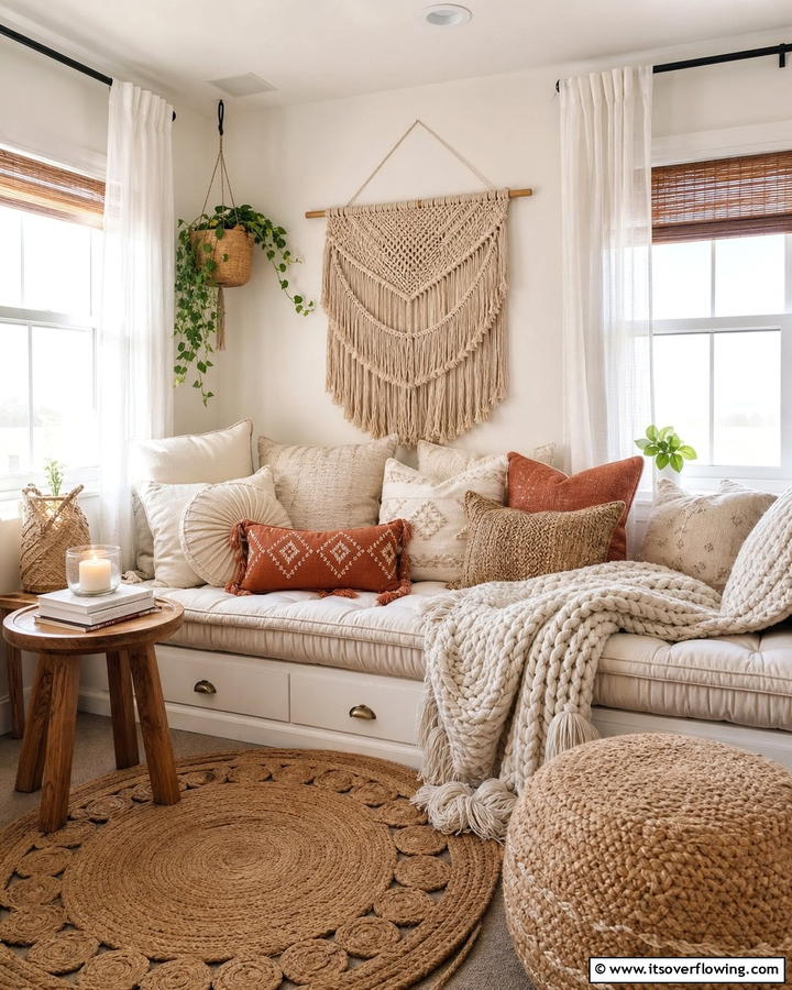 Cozy Nooks with Layered Textiles - 25 Boho-Scandinavian Design and Decor Ideas