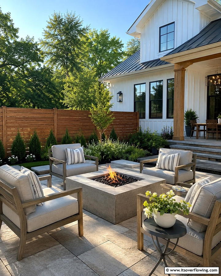Cozy Outdoor Fire Pit - 30 Farmhouse Patio Ideas for Rustic Outdoor Relaxation