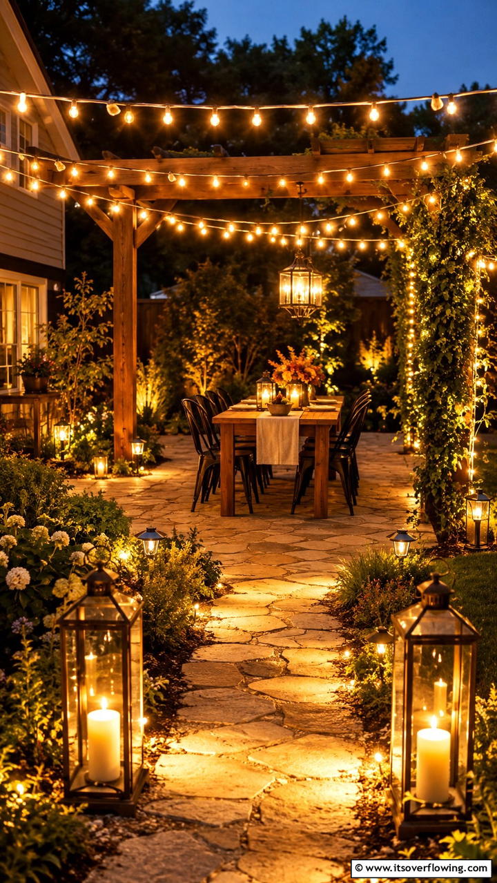 Cozy Outdoor Lighting - 30 Friendsgiving Decor Ideas for Festive Gatherings