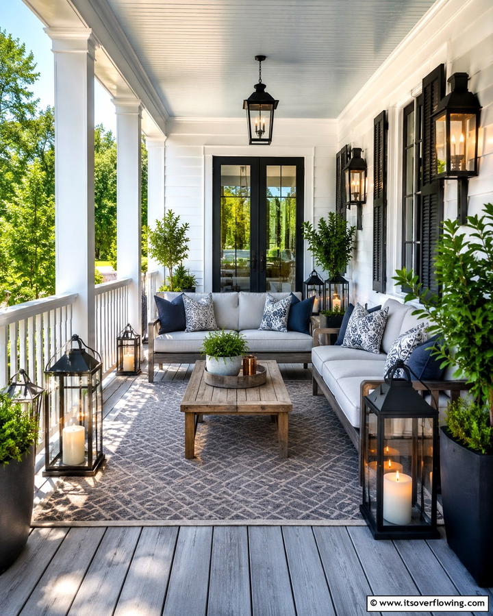 Cozy Outdoor Living Room - 25 Front Porch Deck Ideas for a Stunning Entryway