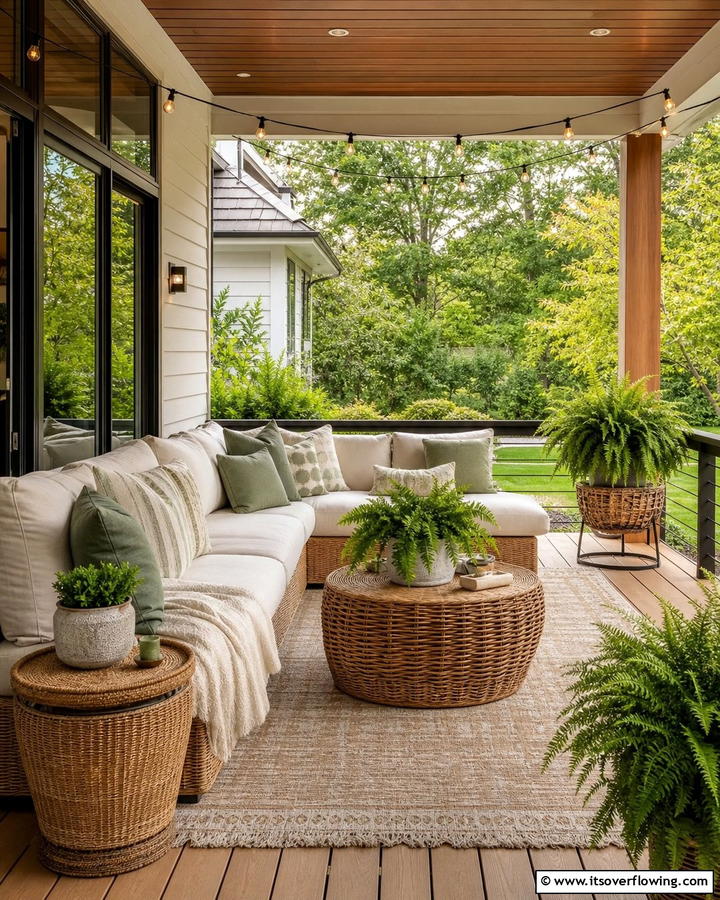 Cozy Outdoor Lounge - 21 Back Porch Ideas for Cozy and Functional Outdoor Spaces