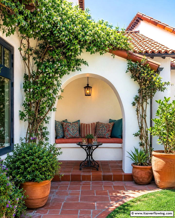 Cozy Outdoor Nooks - 30 Spanish Bungalow Exterior Ideas for Mediterranean Charm
