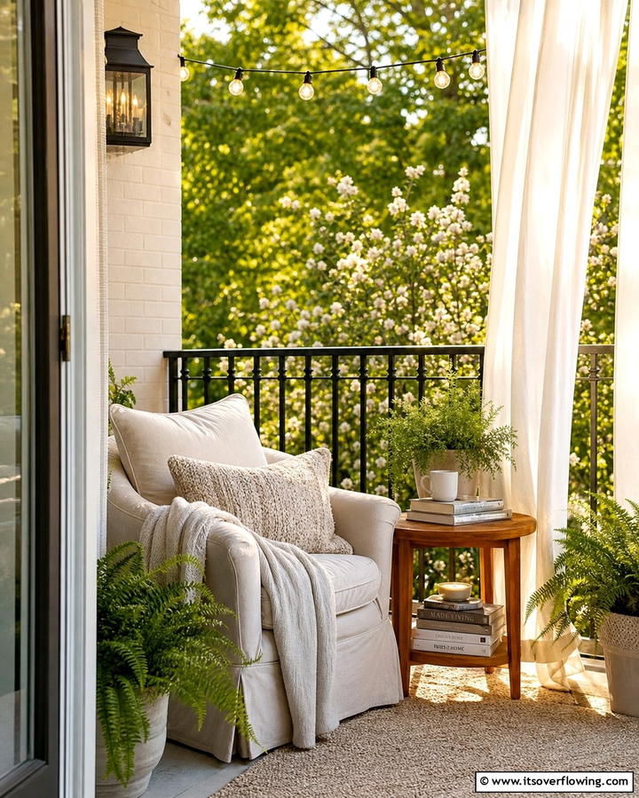 Cozy Outdoor Reading Nook - 25 Inspiring Bedroom Balcony Ideas for Your Home